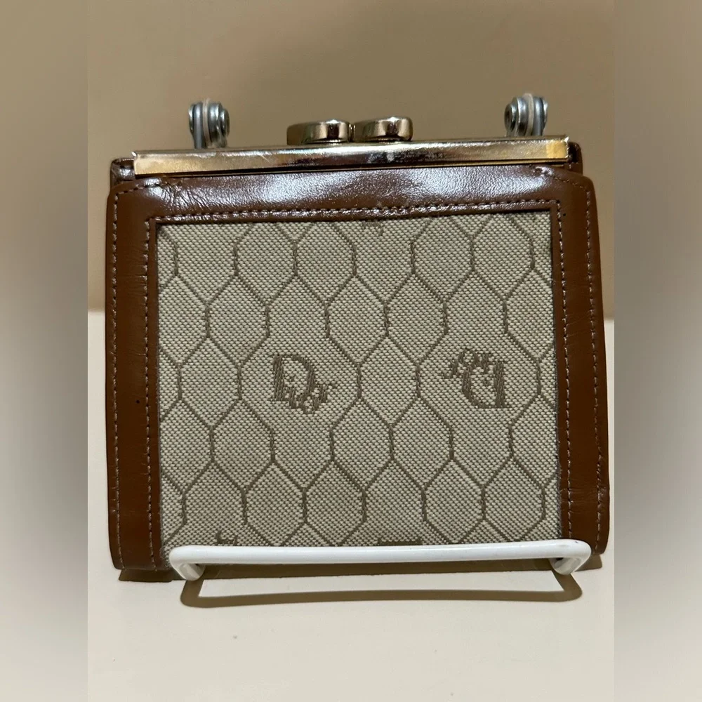 Christian Dior Vintage Honeycomb Bifold Wallet